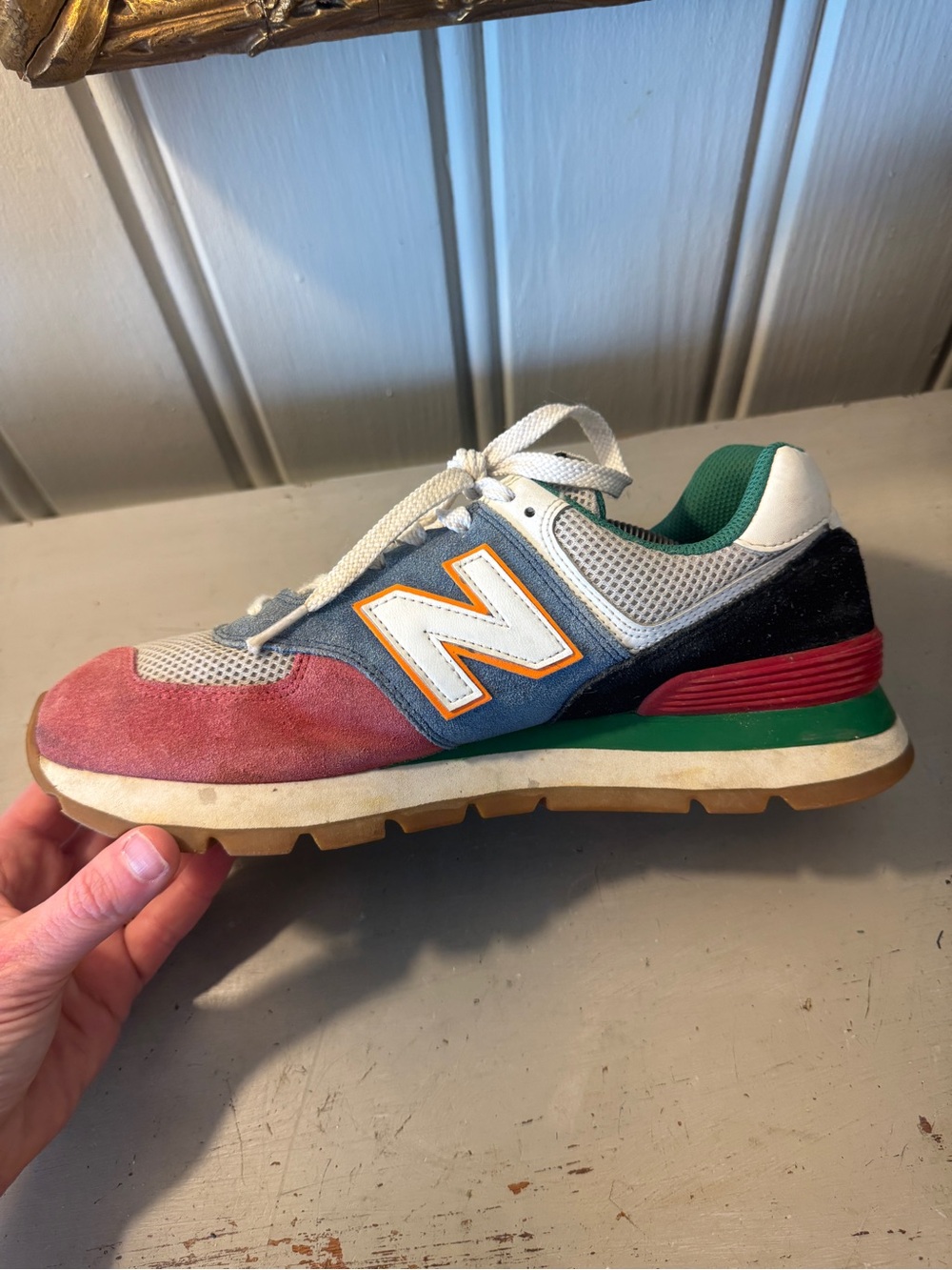 New Balance 574 Rugged Multicolor Sneakers Mens Size 9 read info - Picture 5 of 12
